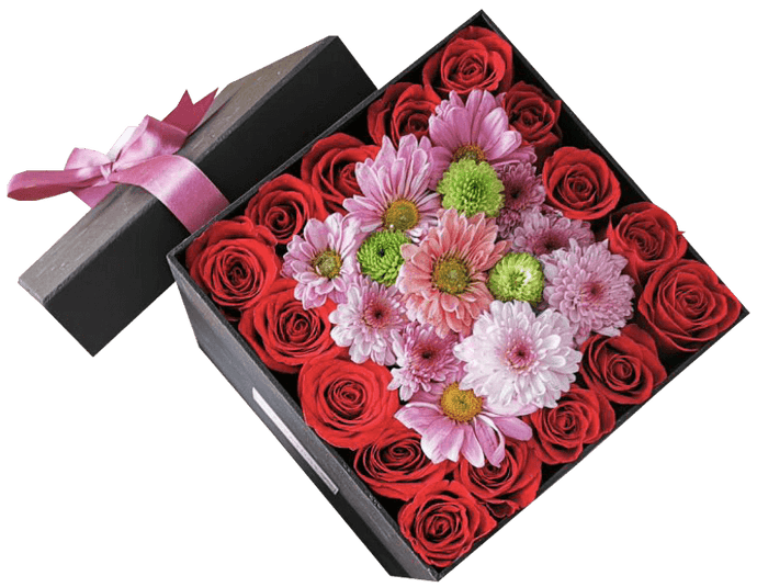 Caja de Rosas y Margaritas