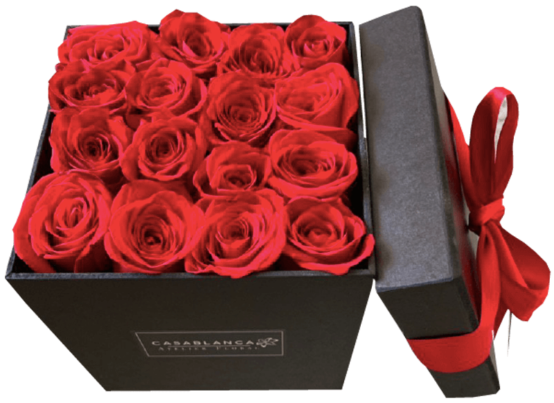 Caja cuadrada de Rosas