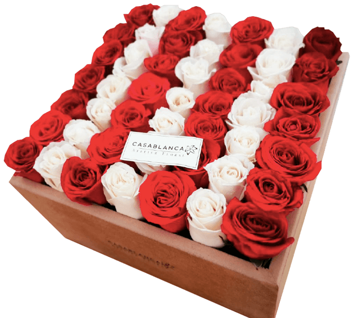 Caja combinada de Rosas (Blancas y Rosas)