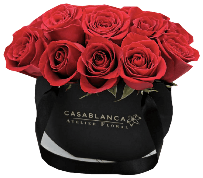 Caja Canasta de Rosas Rojas