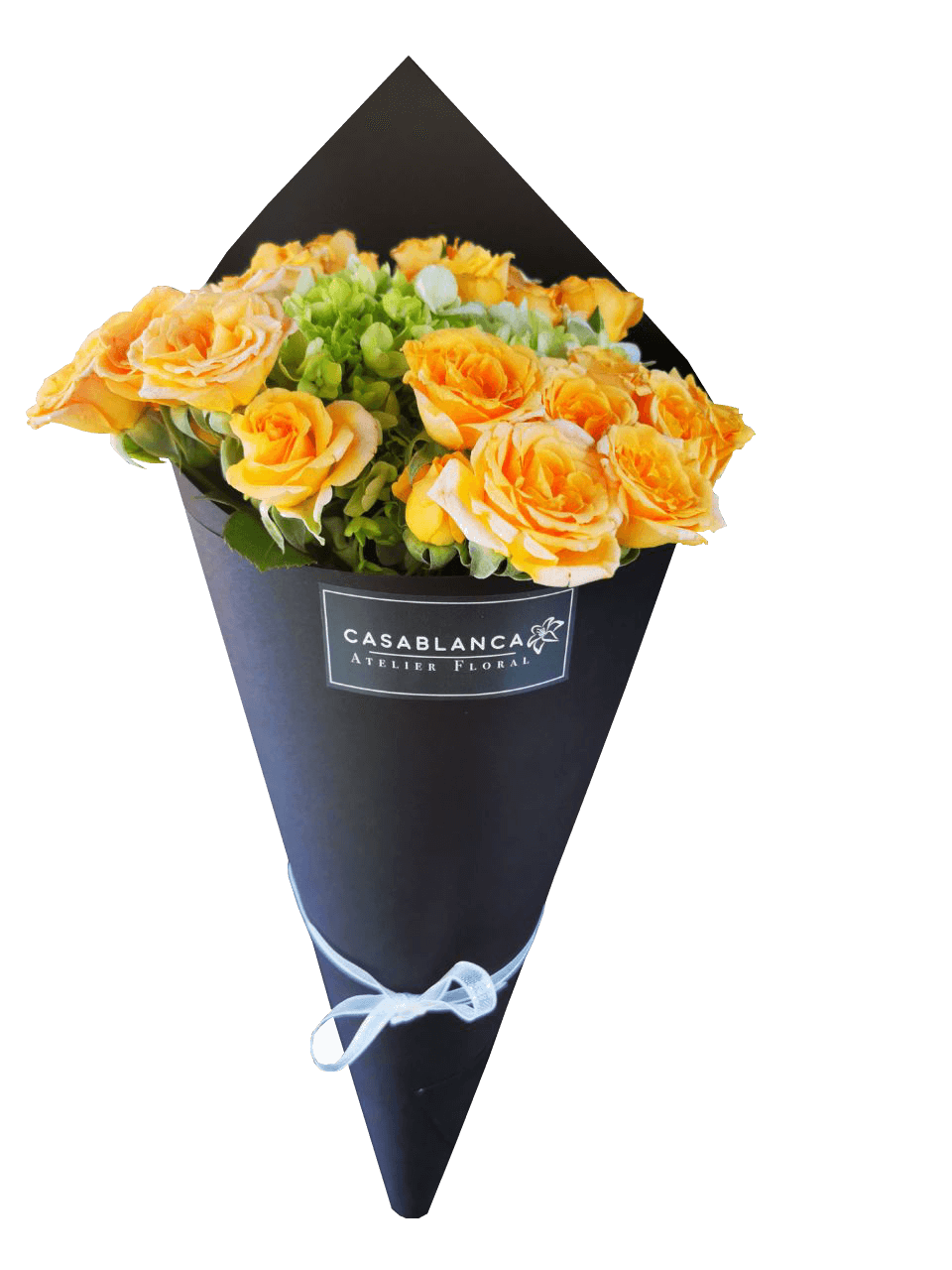 Cono de Mini Rosas Crema
