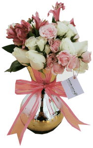 Jarrón de Mini Rosas Diversas